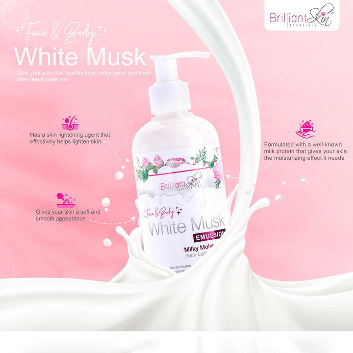 Brilliant Face & Body White Musk Emulsion Lotion - 300g - Pinoyhyper