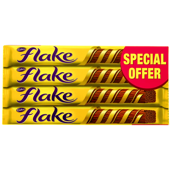 Cadbury Flake Chocolate Bar (Special Offer) - 4 x 32g - Pinoyhyper