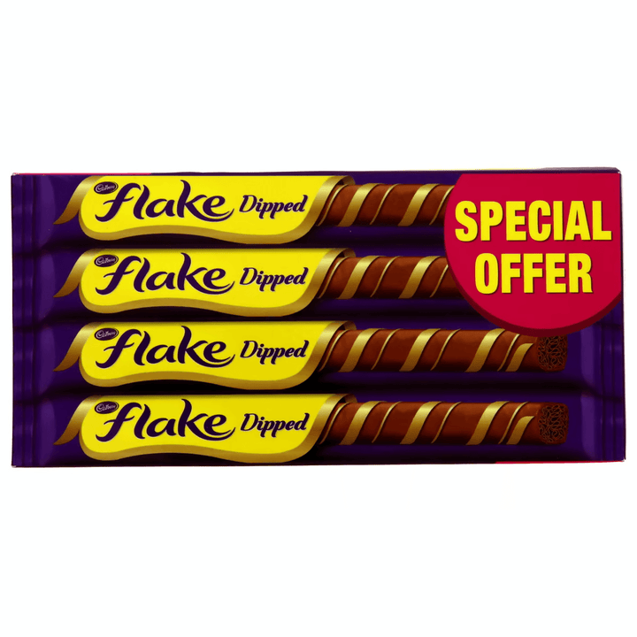 Cadbury Flake Dipped Chocolate Bar (Special Offer) - 4 x 32g - Pinoyhyper