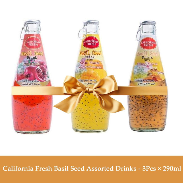 California Fresh Basil Seed Assorted Drinks - 3Pcs × 290ml (Offer) - Pinoyhyper