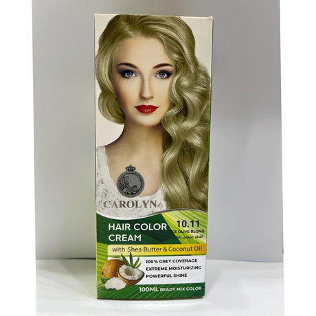 Carolyn Hair Color Cream With Shea Butter & Coconut Oil - 10.11 Ice Olive Blond - Pinoyhyper