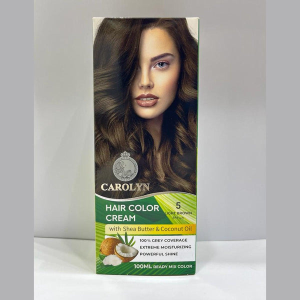 Carolyn Hair Color Cream With Shea Butter & Coconut Oil - 5 Light Brown - Pinoyhyper
