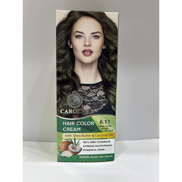 Carolyn Hair Color Cream With Shea Butter & Coconut Oil - 6.11 Dark Olive Blond - Pinoyhyper