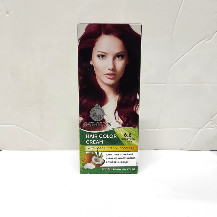 Carolyn Hair Color Cream With Shea Butter & Coconut Oil - 6.6 Cherry Red - Pinoyhyper