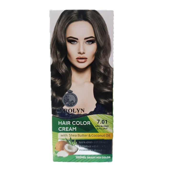 Carolyn Hair Color Cream With Shea Butter & Coconut Oil - 7.01 Ash Blond - Pinoyhyper