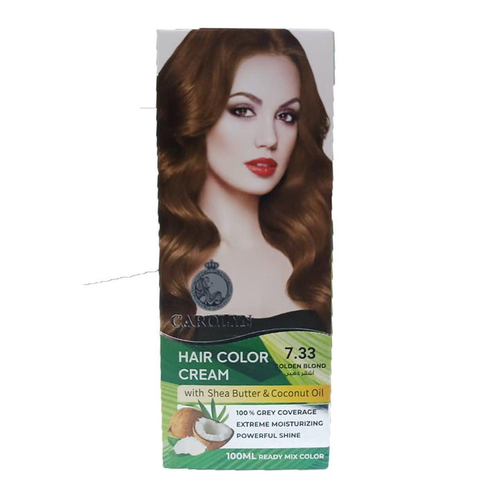 Carolyn Hair Color Cream With Shea Butter & Coconut Oil - 7.33 Golden Blond - Pinoyhyper