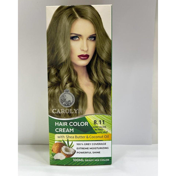 Carolyn Hair Color Cream With Shea Butter & Coconut Oil - 8.11 Light Olive Blond - Pinoyhyper