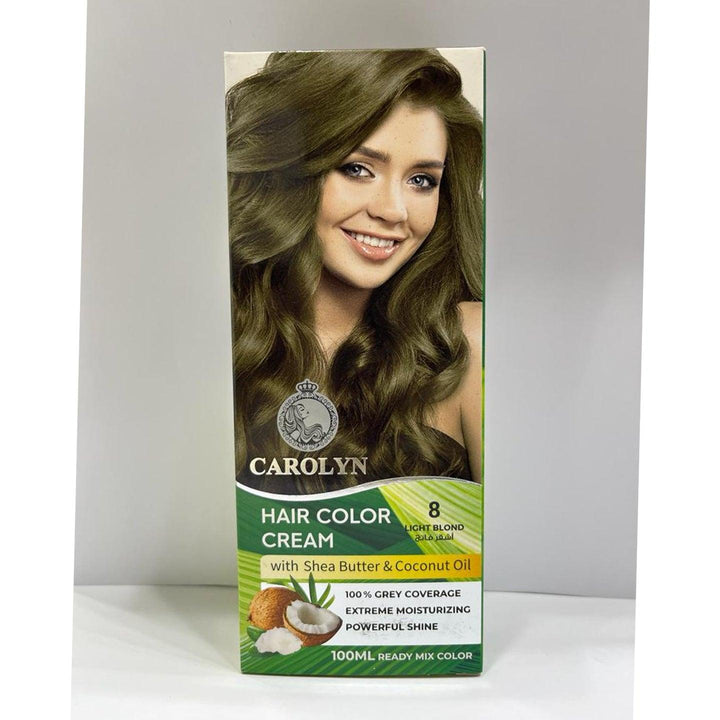 Carolyn Hair Color Cream With Shea Butter & Coconut Oil - 8 Light Blond - Pinoyhyper