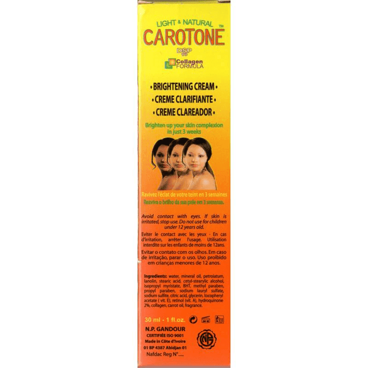 Carotone Light & Natural Brightening Cream - 30ml - Pinoyhyper