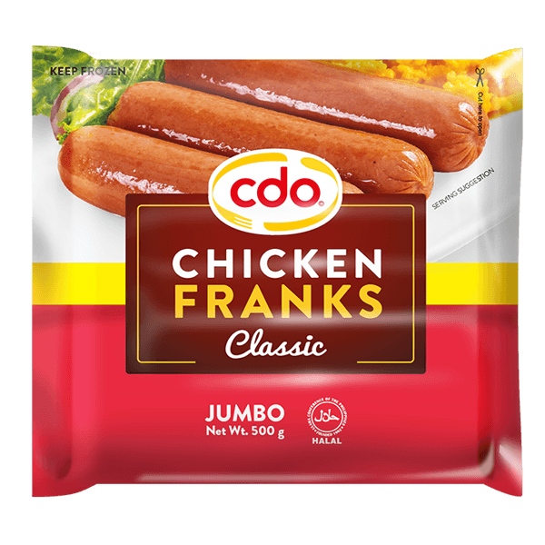 CDO Chicken Franks Classic Jumbo - 500g - Pinoyhyper
