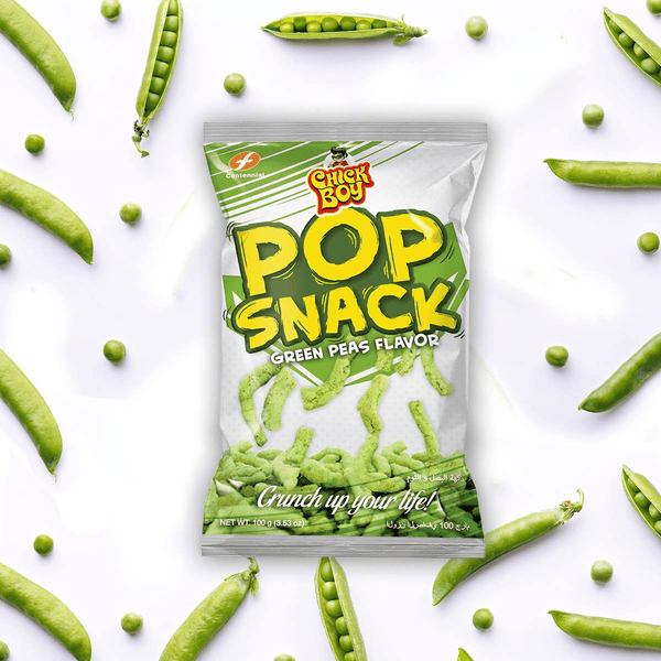 Chick Boy Pop Snack Green Peas Flavour - 100g - Pinoyhyper