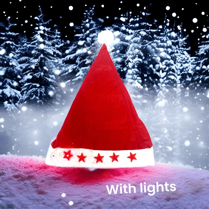 Christmas Santa Claus Hat With Led Light - Pinoyhyper