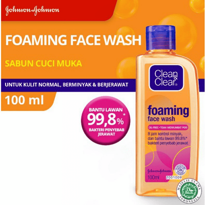 Clean & Clear Foaming Face Wash Oil Free - 100ml - Pinoyhyper