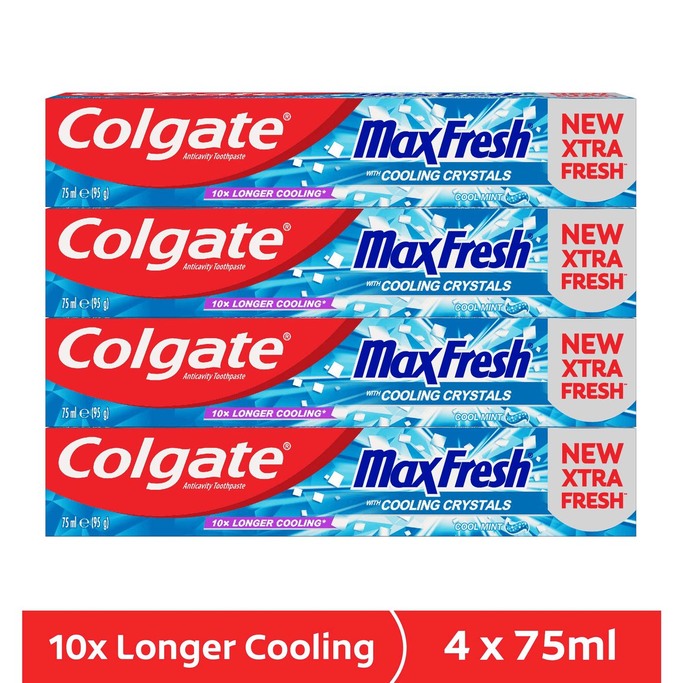 Colgate Max Fresh Cool Mint Gel Toothpaste - 4 X 75ml - Pinoyhyper