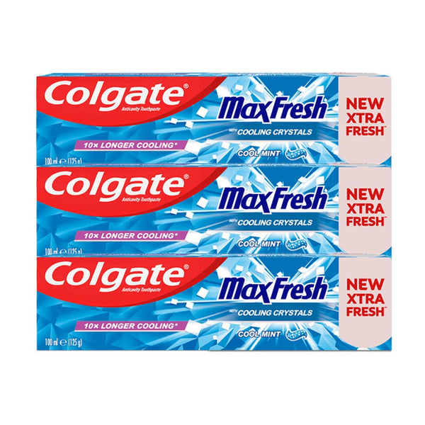 Colgate Max Fresh Cool Mint Toothpaste (Blue) - 100ml (2+1) Offer - Pinoyhyper