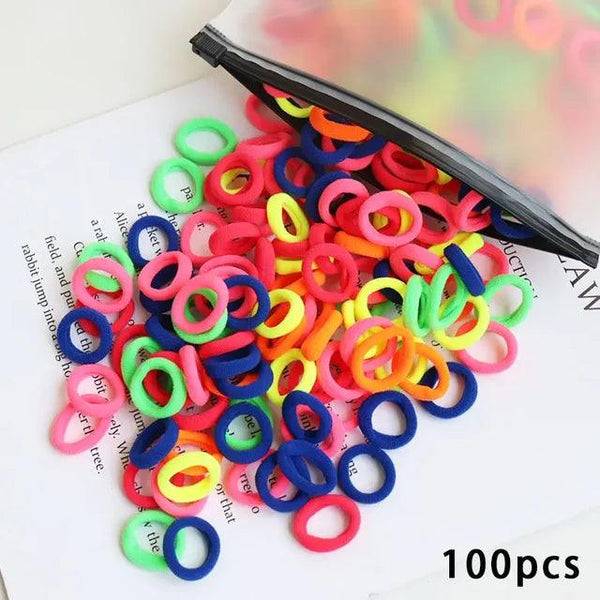 Color Elastic Hair Bands 100pcs - (6521252) - Pinoyhyper