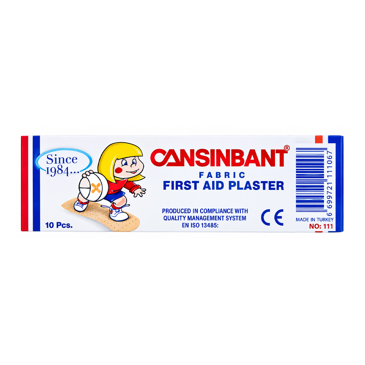 Cansinbant Fabric-Based First Aid Plaster - 10 Pcs