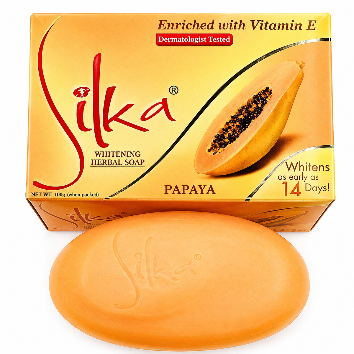 Silka Skin Whitening Soap Papaya 135gm