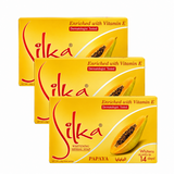 Silka Skin Whitening Soap Papaya 135gm (2 + 1) Offer