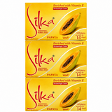 Silka Skin Whitening Soap Papaya 135gm (2 + 1) Offer