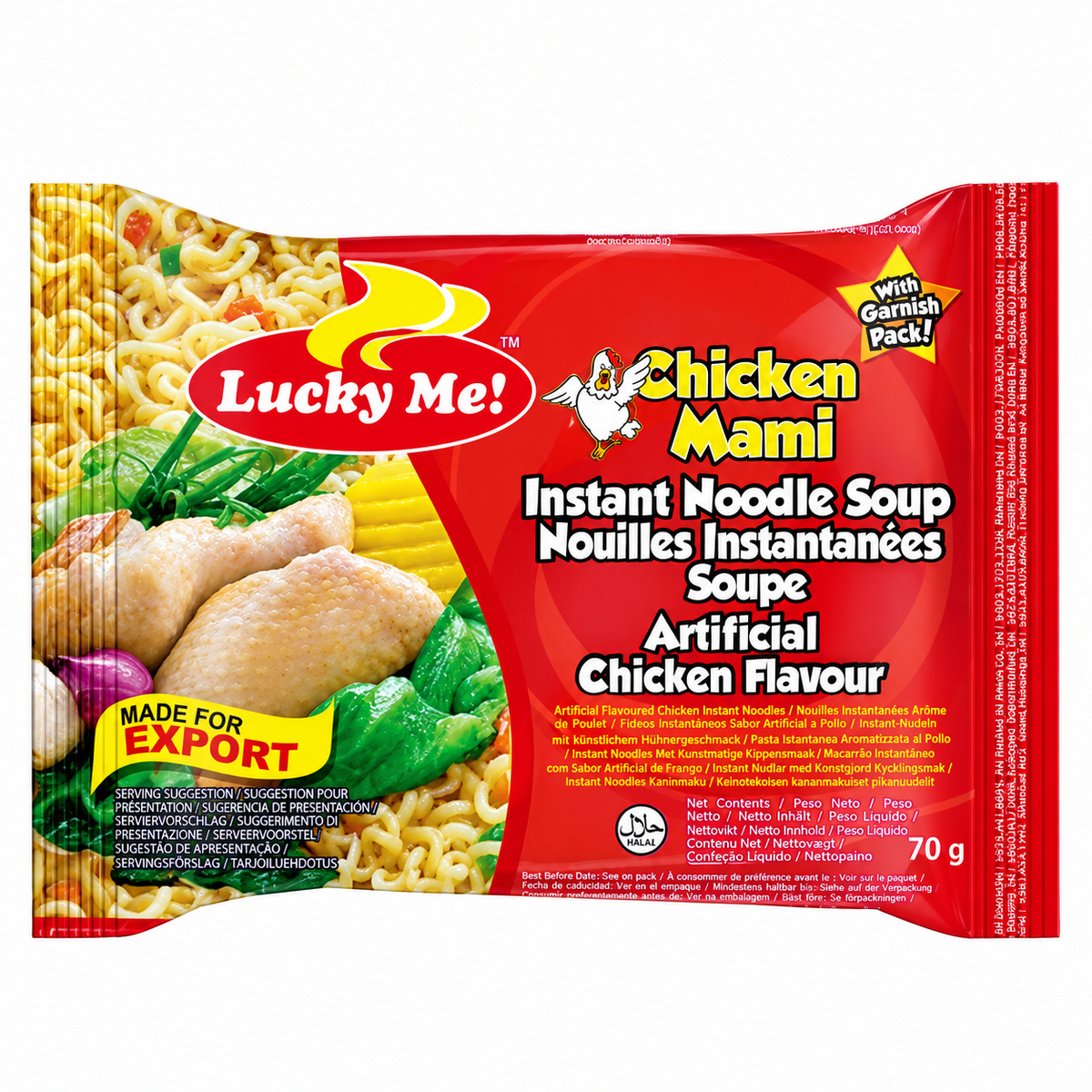 Lucky Me Instant Noodles Chicken Mami Flavour 55g