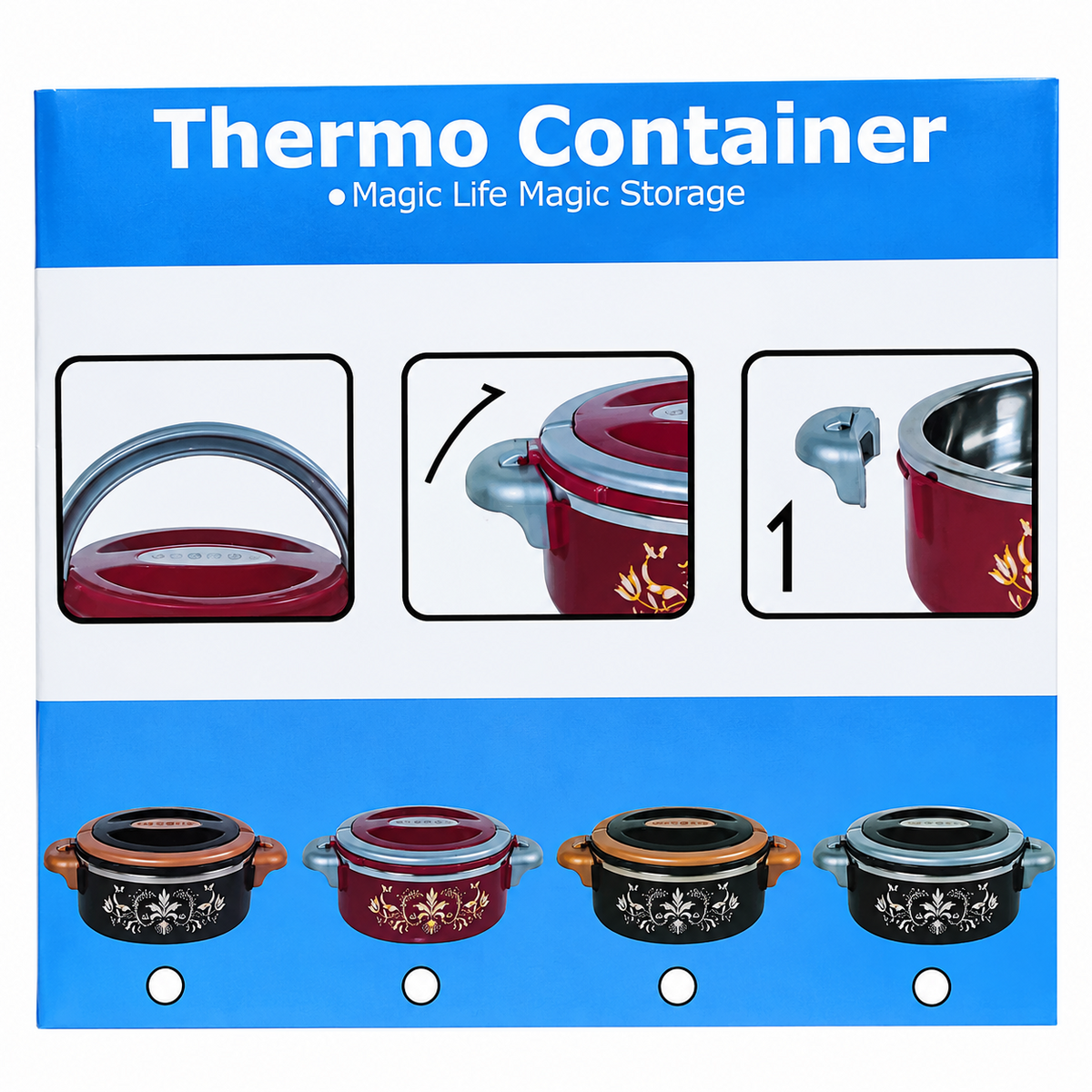 Insulated Hot Pot Dishes Food Warmer Container - 5 Pcs Set