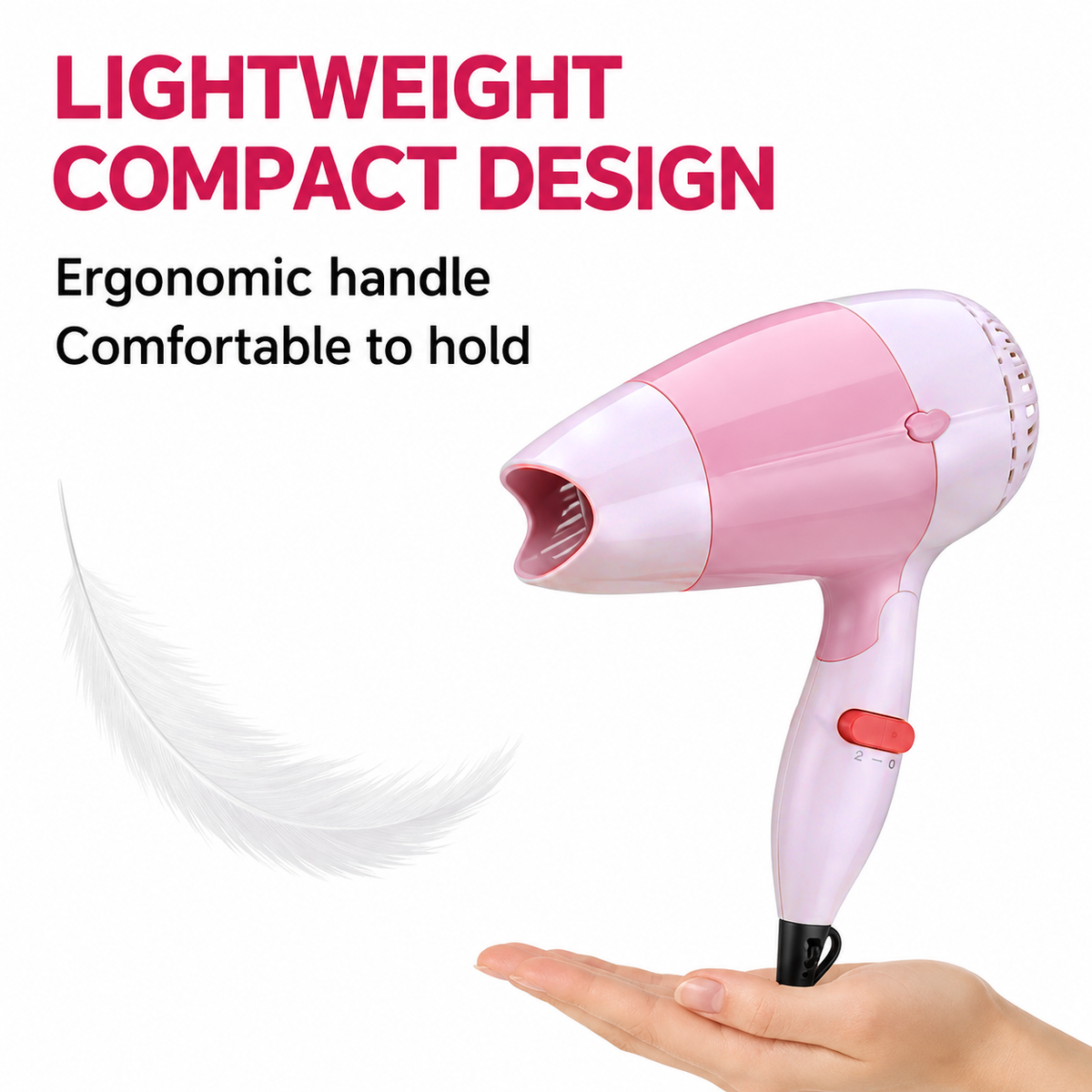 Players Compact Foldable Hair Dryer - PHD662