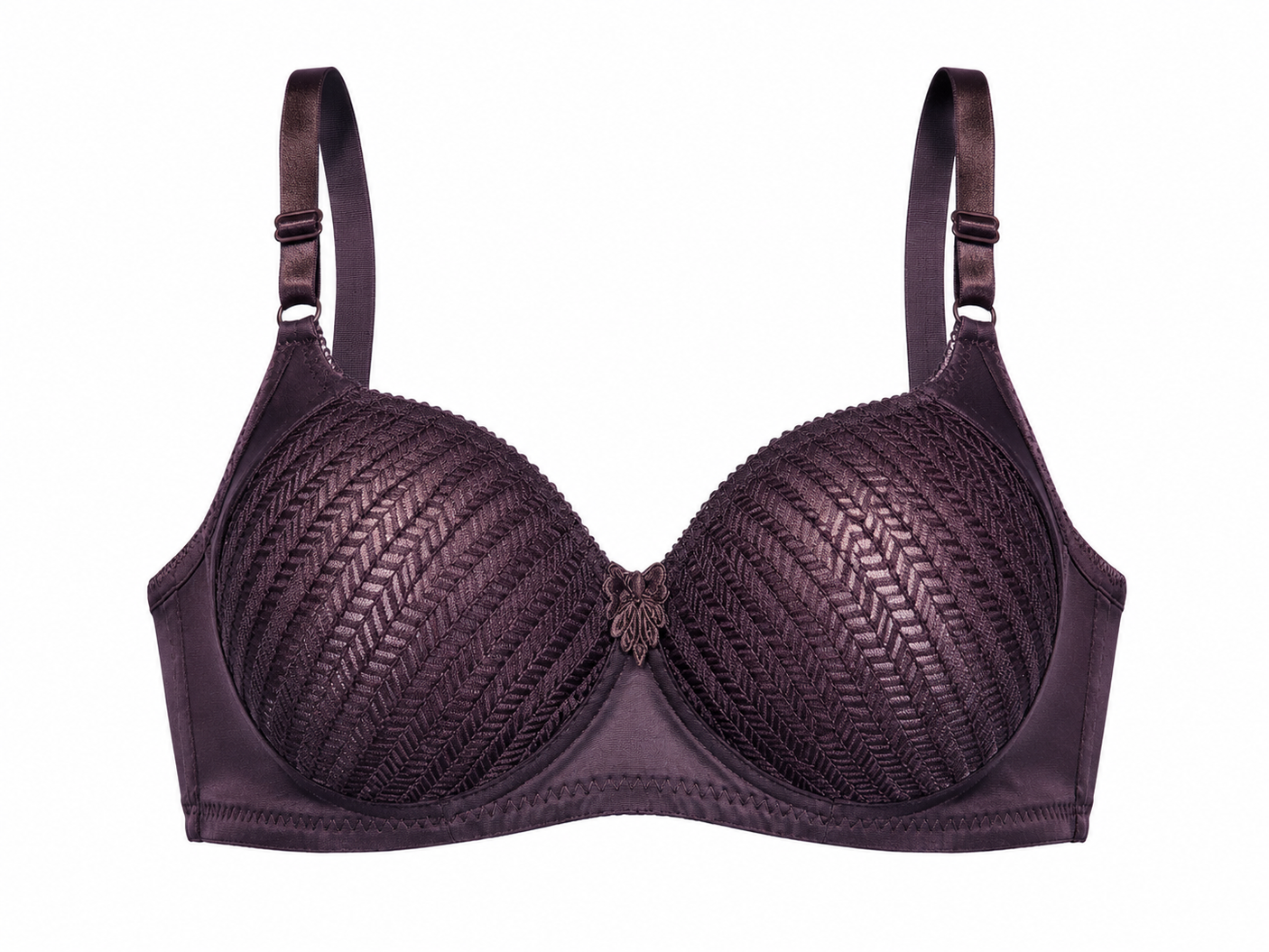 Premium Textured Full Coverage Comfort Bra with Adjustable Straps - TCBAS05