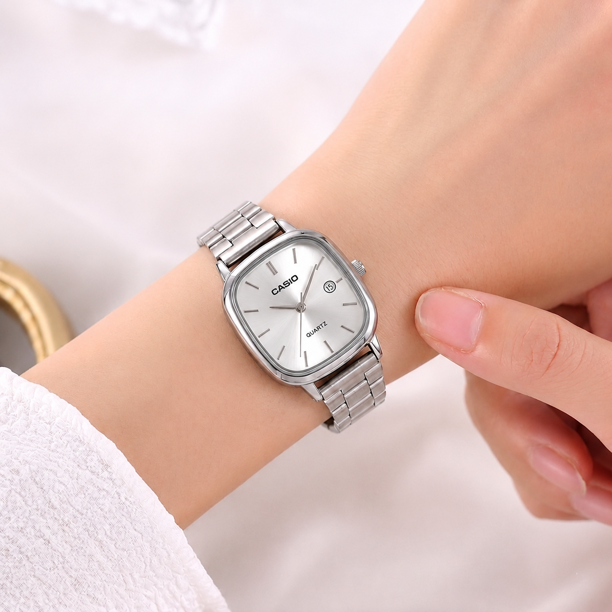 Casio Vintage Silver Steel Bracelet Watch - A9631 Silver