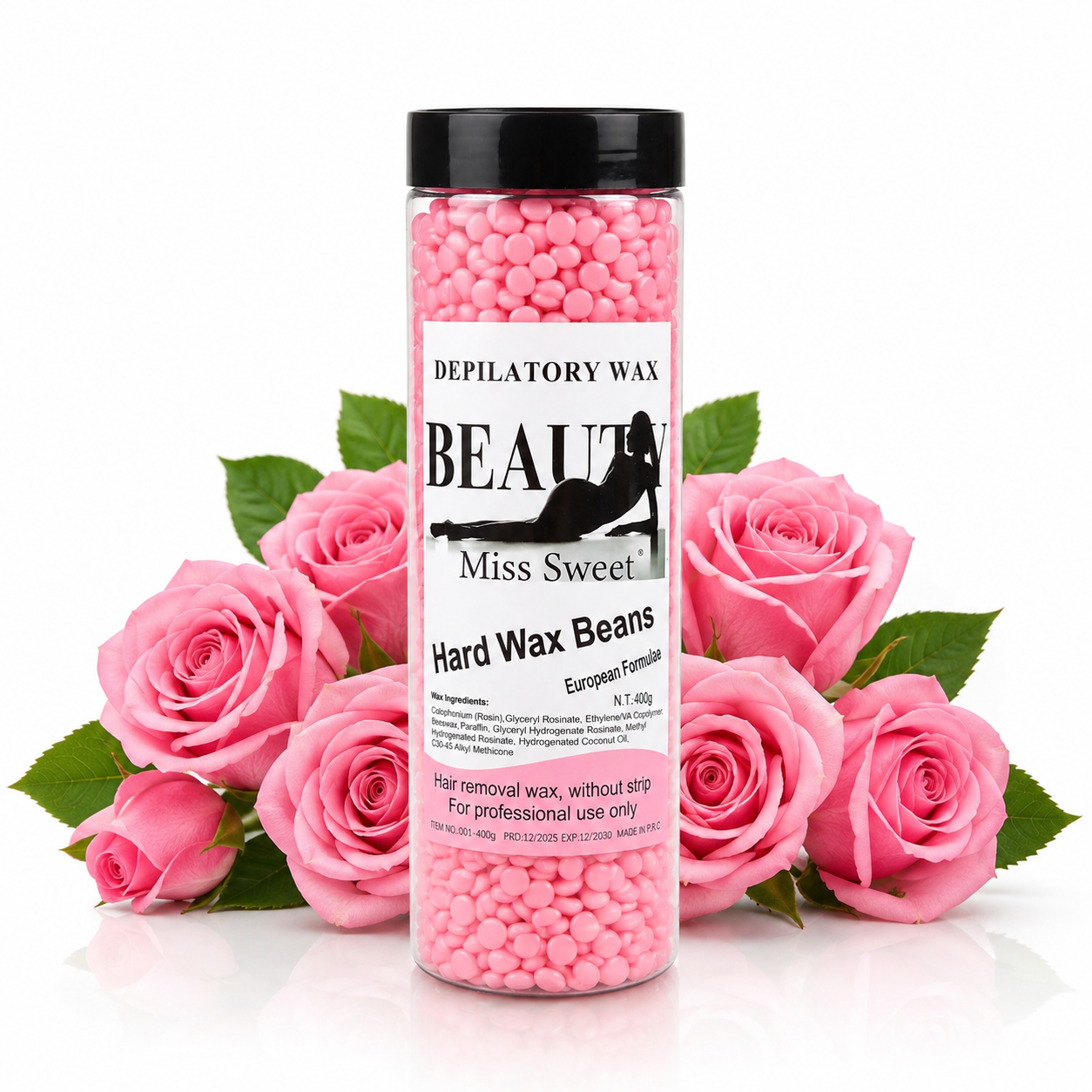 Miss Sweet Rose Depilatory Wax Beans - 400g