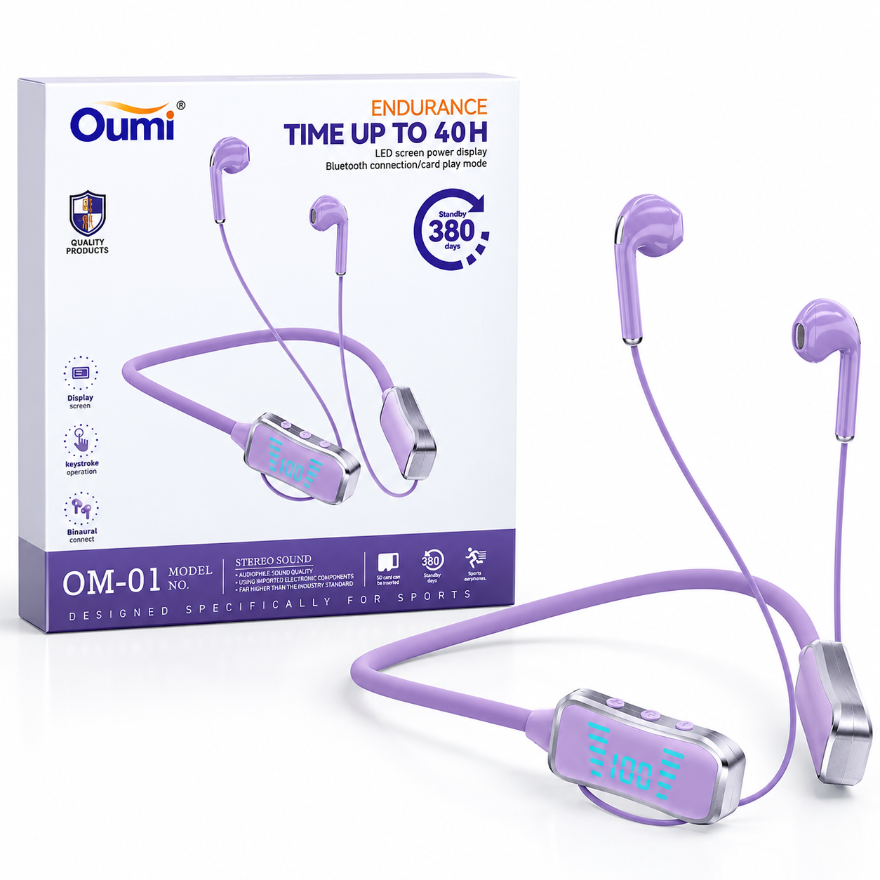 Oumi Neckband Bluetooth Earphones - OM-01
