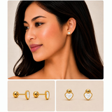 Elegant Heart-Shaped Stud Earrings - 127