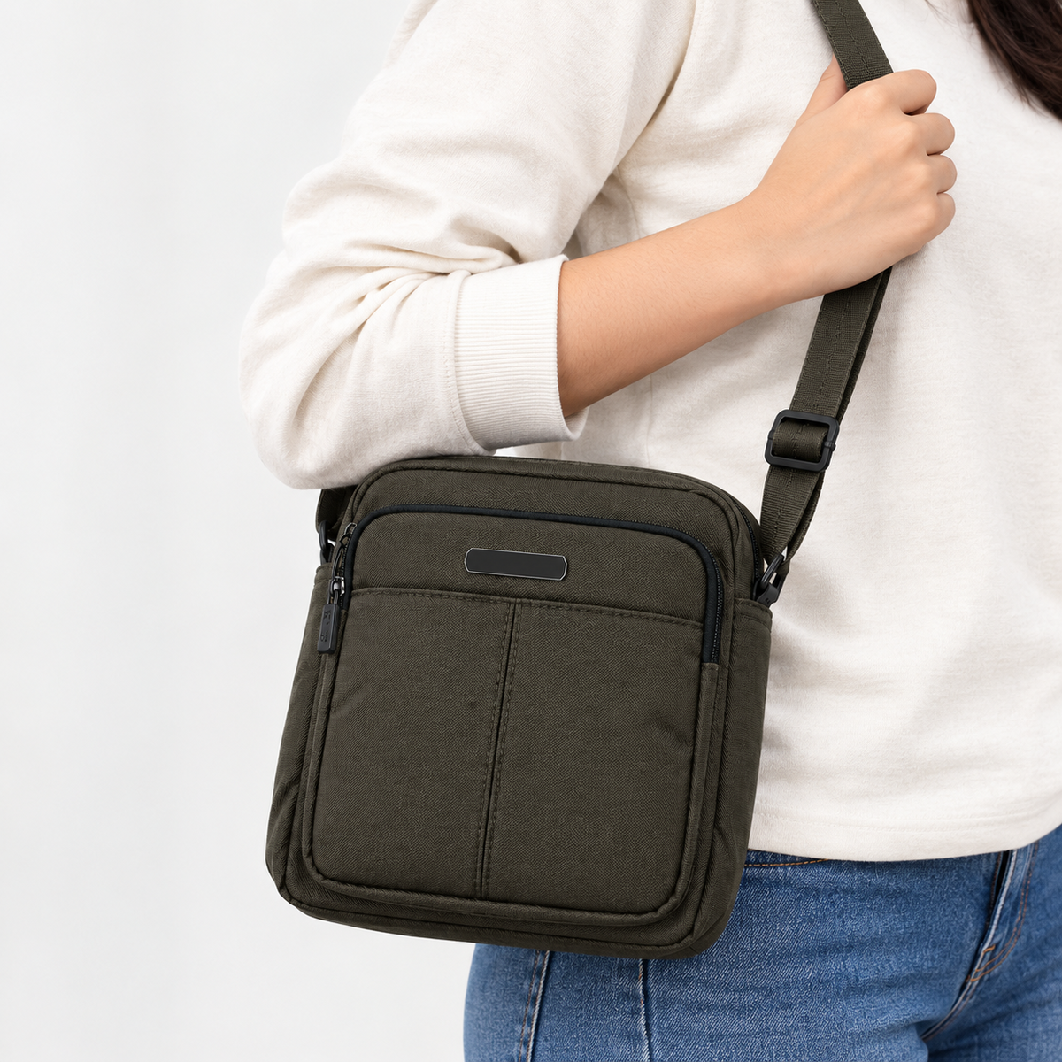 Multi-Pocket Crossbody Sling Bag - 9711