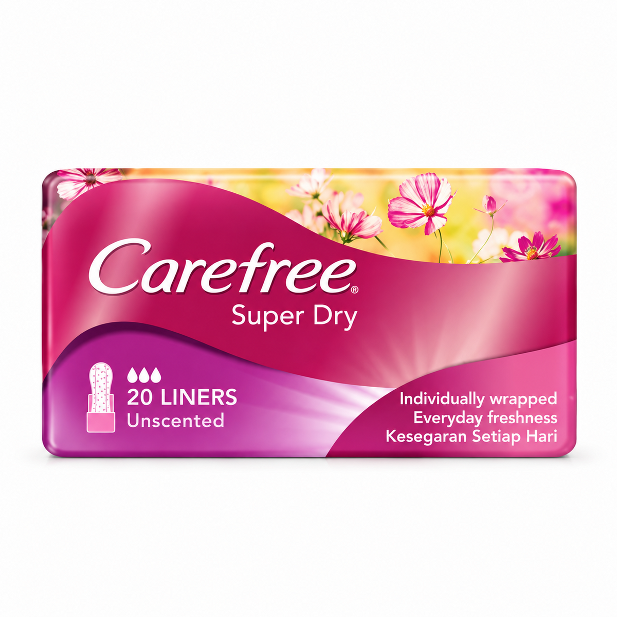 Carefree Super Dry Panty 20Liners Unscented