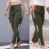 Women's Track Pant with White Side Stripe HY-6-21