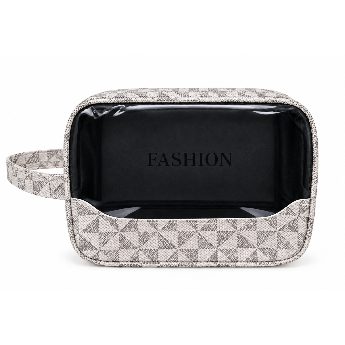 Clear Window Geometric Makeup Bag - 50837
