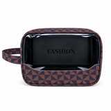 Clear Window Geometric Makeup Bag - 50837