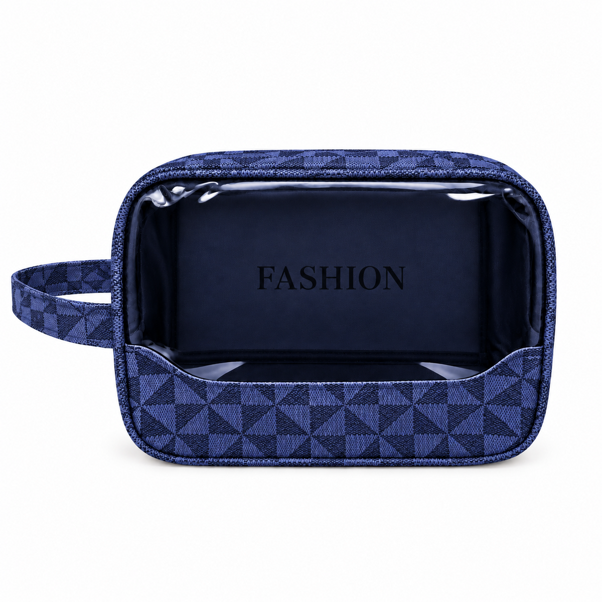 Clear Window Geometric Makeup Bag - 50837