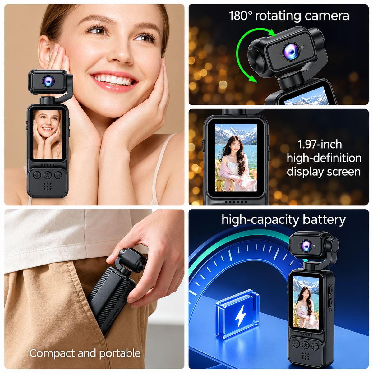 Portable Full HD Pocket Camera -  DV08