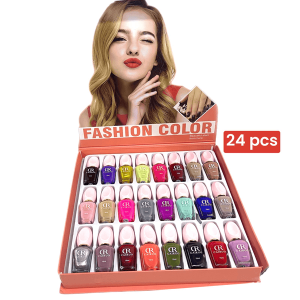 CR Cairuo Fashion Color Nail Polish - 16ml × 24 Pcs - Pinoyhyper