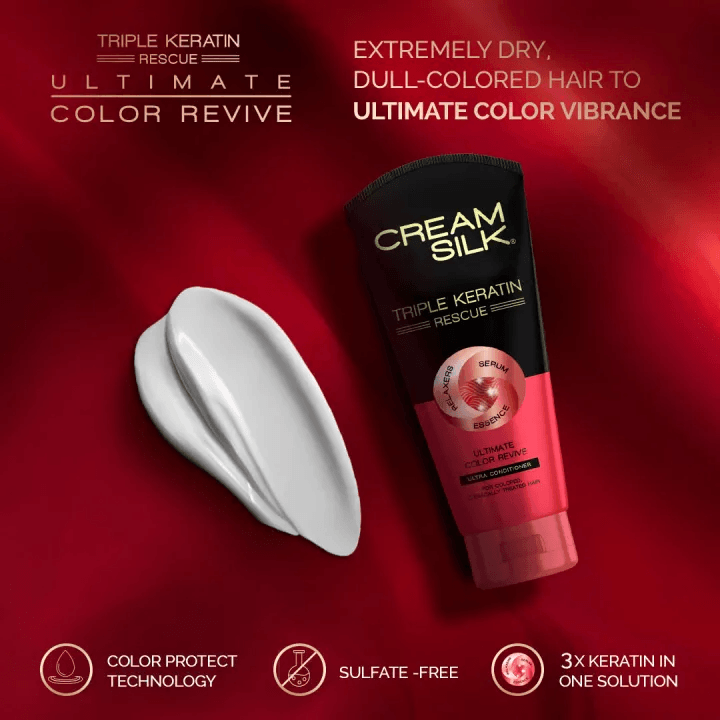 Cream Silk Triple Keratin Rescue Color Revive Hair Conditioner - 300ml - Pinoyhyper