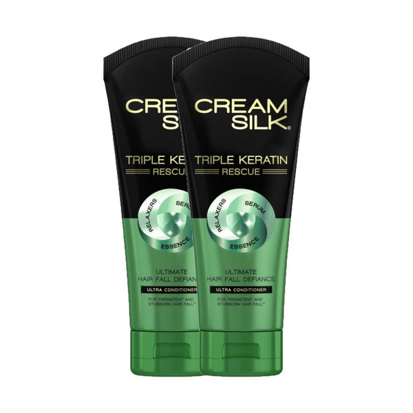Cream Silk Triple Keratin Ultimate Hair Fall Defiance Conditioner 2 × 170ml (Offer) - Pinoyhyper