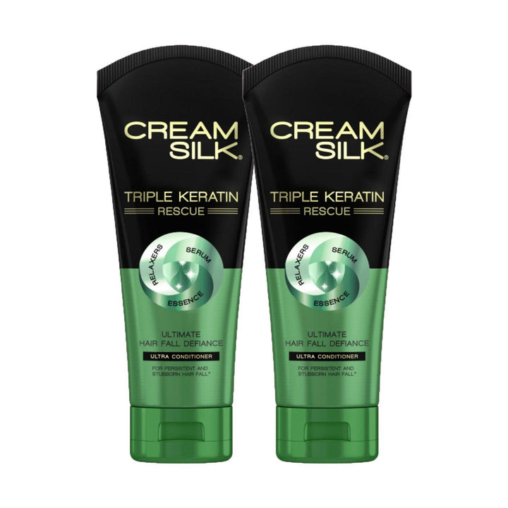 Cream Silk Triple Keratin Ultimate Hair Fall Defiance Conditioner 2 × 170ml (Offer) - Pinoyhyper