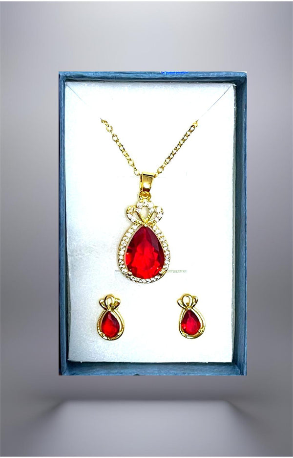 Crystal Stone Necklace Set Exquisite multi-color Gift Set Jewelry - 748513 - Pinoyhyper