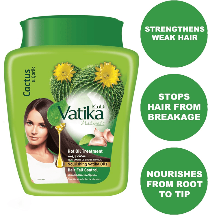 Dabur Vatika Cactus & Garlic Hot Oil Treatment Hair Fall Control - 500g - Pinoyhyper