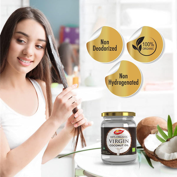 Dabur Virgin Coconut Oil 100% Organic - 500ml - Pinoyhyper