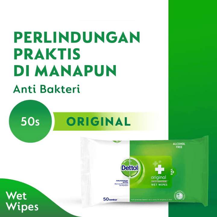 Dettol Original Anti Bacterial Wet Wipes - 50s - Pinoyhyper