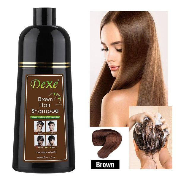 Dexe Brown Hair Shampoo Instant Hair Dye - 400 ML - Pinoyhyper