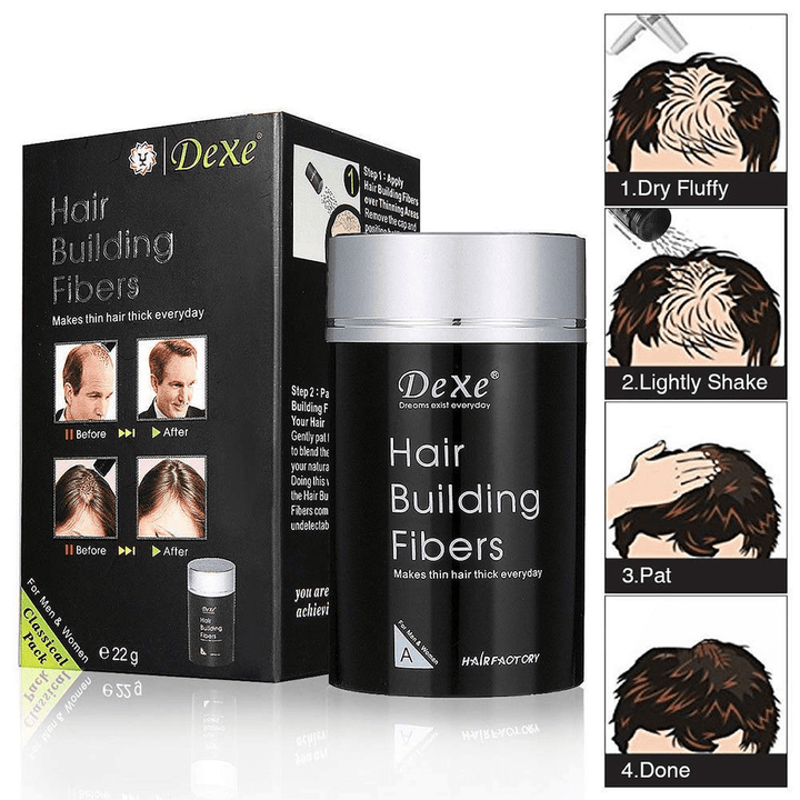Dexe Hair Building Fibers Black - 22g - Pinoyhyper