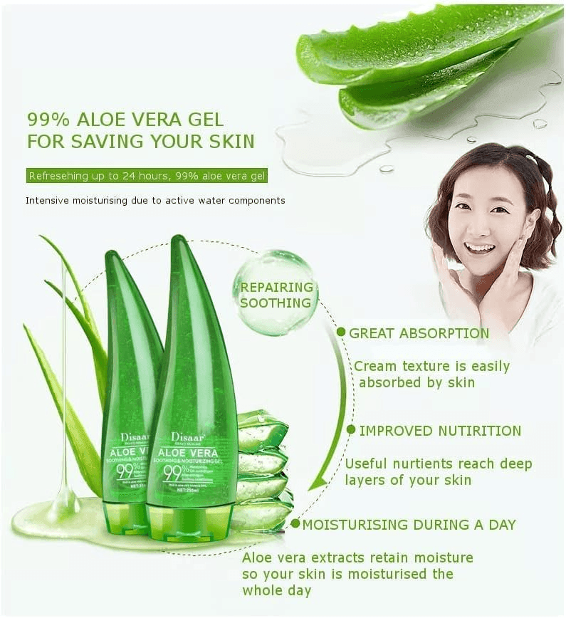 Disaar Aloe Vera 99% Soothing Gel Cream 250ml – Pinoy Hyper Kuwait
